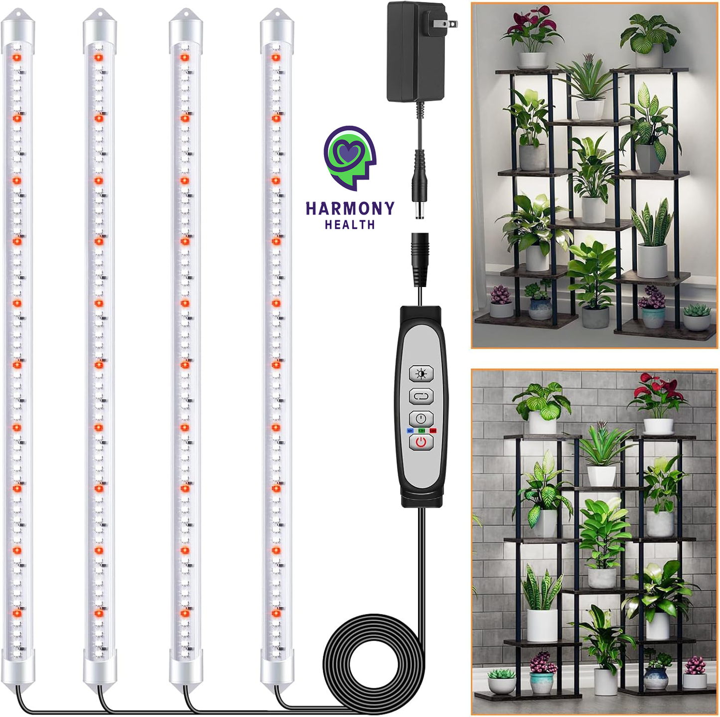 Microgreen grow station - 5 shelf with / 10 trays + 4 grow light kit + Free seed kit