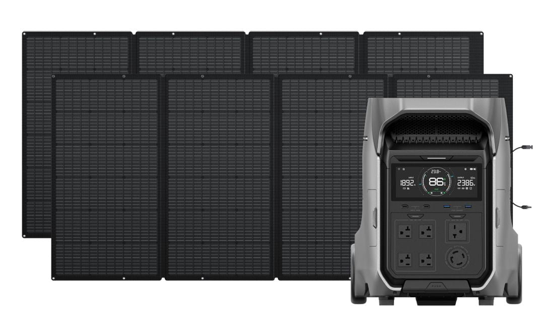 EcoFlow DELTA Pro 3 4kWh Power Station+ 2 X 400W Solar Panel Solar Kit