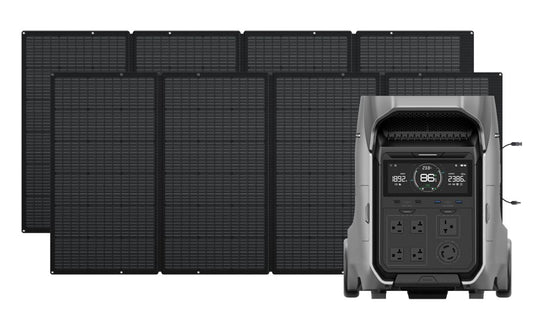 EcoFlow DELTA Pro 3 4kWh Power Station+ 2 X 400W Solar Panel Solar Kit