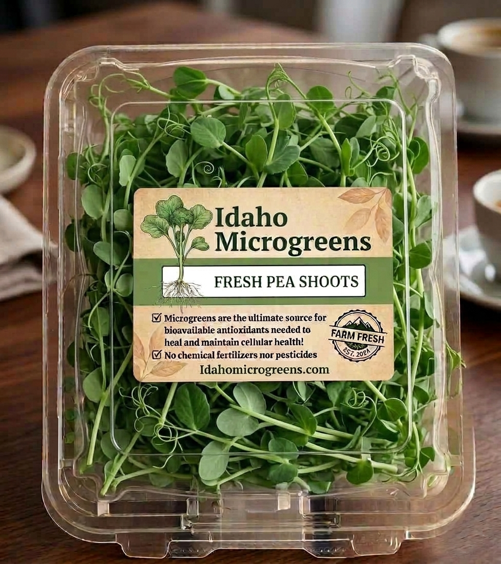 Fresh Pea Shoot Microgreens - Put your order in for pickup locally