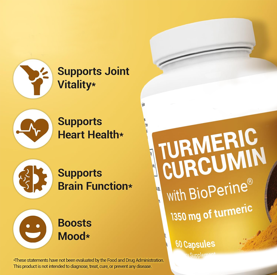 Turmeric Supplement with Black Pepper (BioPerine)